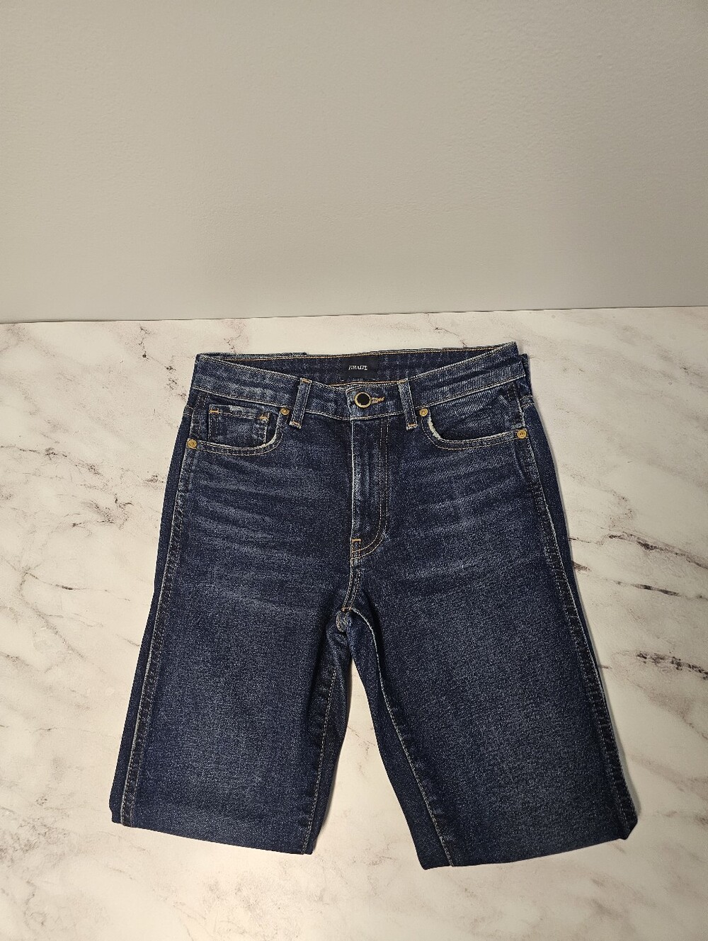 Khaite Kassandra High Rise Skinny Dark Blue Jeans 25 Preowned - Picture 5 of 11